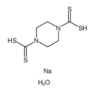 1,4-Piperazinedicarbodithioic acid, sodium salt, hydrate (1:2:6) Structure