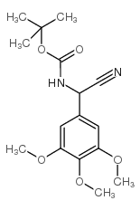 tert-butyl N-[cyano-(3,4,5-trimethoxyphenyl)methyl]carbamate Structure
