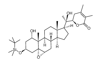 (20R,22R)-3β-t-butyldimethylsilyloxy-1α,20-dihydroxy-5α,6α-epoxywith-24-enolide Structure