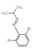 N-(2,6-dibromophenyl)diazenyl-N-methyl-methanamine结构式