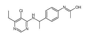 N-[4-[1-[(5-chloro-6-ethylpyrimidin-4-yl)amino]ethyl]phenyl]acetamide结构式