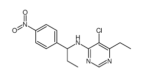 5-chloro-6-ethyl-N-[1-(4-nitrophenyl)propyl]pyrimidin-4-amine Structure