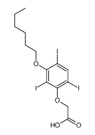 2-(3-hexoxy-2,4,6-triiodophenoxy)acetic acid结构式