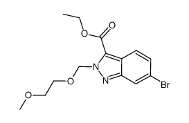 6-bromo-2-(2-methoxy-ethoxymethyl)-2H-indazole-3-carboxylic acid ethyl ester Structure