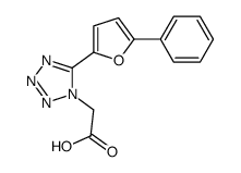 2-[5-(5-phenylfuran-2-yl)tetrazol-1-yl]acetic acid结构式