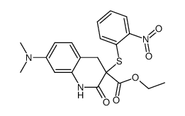 7-Dimethylamino-3-carbethoxy-3-(o-nitrophenylsulfenyl)-3,4-dihydro-2-quinolone结构式