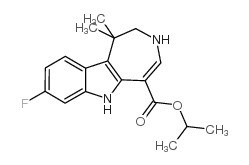 Azepino[4,5-b]indole-5-carboxylic acid, 8-fluoro-1,2,3,6-tetrahydro-1,1-dimethyl-, 1-methylethyl ester Structure