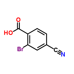 2-溴-4-氰基苯甲酸结构式