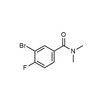 3-溴-4-氟-N,N-二甲基苯甲酰胺结构式