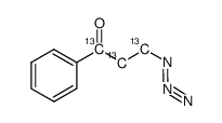 [1-13C, 2-13C, 3-13C]-3-azido-1-phenyl-propan-1-one Structure