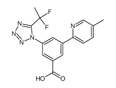 3-[5-(1,1-difluoroethyl)tetrazol-1-yl]-5-(5-methylpyridin-2-yl)benzoic acid Structure
