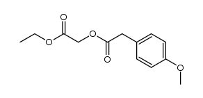 2-ethoxy-2-oxoethyl 2-(4-methoxyphenyl)acetate结构式
