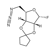 5-azido-2,3-O-cyclopentylidene-5-deoxy-α-D-ribofuranosyl fluoride结构式