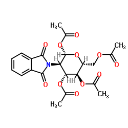 2-脱氧-2-苯二酰亚胺-1,3,4,6-四-氧-乙酰-β-D-吡喃葡萄糖结构式