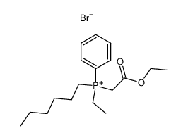 Ethyl-hexyl-ethoxycarbonylmethyl-phenyl-phosphonium-bromid结构式