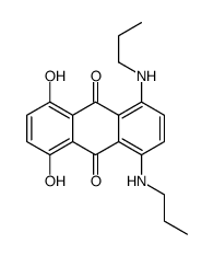 1,4-dihydroxy-5,8-bis(propylamino)anthracene-9,10-dione结构式