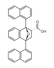 (+/-)-1,4-di-[1]naphthyl-1,2,3,4-tetrahydro-1r,4c-epoxido-naphthalene-2ξ-carboxylic acid结构式