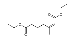 Diethyl (Z)-3-Methyl-2-heptenedioate Structure