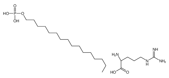 (2S)-2-amino-5-(diaminomethylideneamino)pentanoic acid,hexadecyl dihydrogen phosphate Structure