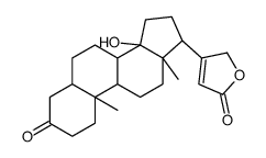 (5beta)-14-hydroxy-3-oxocard-20(22)-enolide Structure