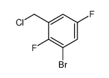 1-Bromo-3-(chloromethyl)-2,5-difluorobenzene结构式