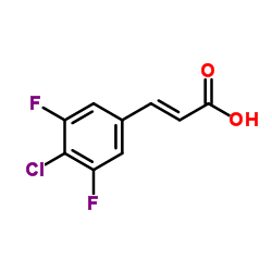 (2E)-3-(4-Chloro-3,5-difluorophenyl)acrylic acid Structure