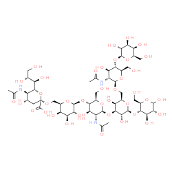 ALPHA-NEUNAC-[2->6]-BETA-GAL-[1->4]-BETA-GLCNAC-[1->3][BETA-GAL-(1->4)-BETA-GLCNAC(1->6)]-BETA-GAL-[1->4]-GLC structure