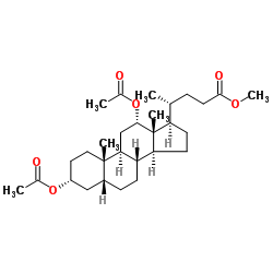 3α,12α-二乙酰氧基-5β-胆烷-24-酸甲酯结构式