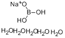 Boric acid sodium salt pentahydrate Structure