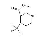 (3R,4S)-甲基4-(三氟甲基)哌啶-3-羧酸结构式