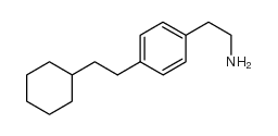 2-[4-(2-环己基乙基)-苯基]-乙胺结构式