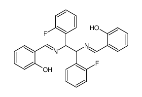 2,2'-(((1,2-bis(2-fluorophenyl)ethane-1,2-diyl)bis(azanylylidene))bis(methanylylidene))diphenol结构式