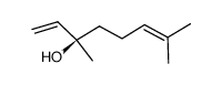(R)-3,7-二甲基-1,6-辛二烯-3-醇结构式