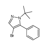 1-叔丁基-4-溴-5-苯基-1H-吡唑结构式