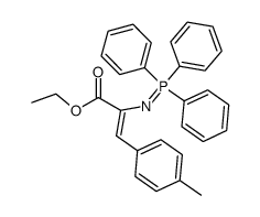 Ethyl α-triphenylphosphoranylidene-amino-4-methylcinnamate结构式