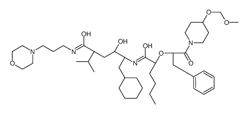 6-cyclohexyl-4-hydroxy-5-[[(2S)-2-[(2S)-1-[4-(methoxymethoxy)piperidin-1-yl]-1-oxo-3-phenylpropan-2-yl]oxyhexanoyl]amino]-N-(3-morpholin-4-ylpropyl)-2-propan-2-ylhexanamide结构式