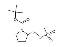 tert-butyl(2S)-2-{[(methylsulfonyl)oxy]methyl}-pyrrolidine-1-carboxylate结构式