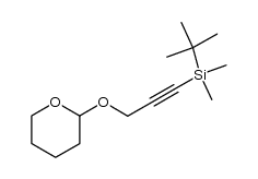 tert-butyldimethyl[3-(tetrahydro-2'H-2'-pyranyloxy)-1-propynyl]silane Structure
