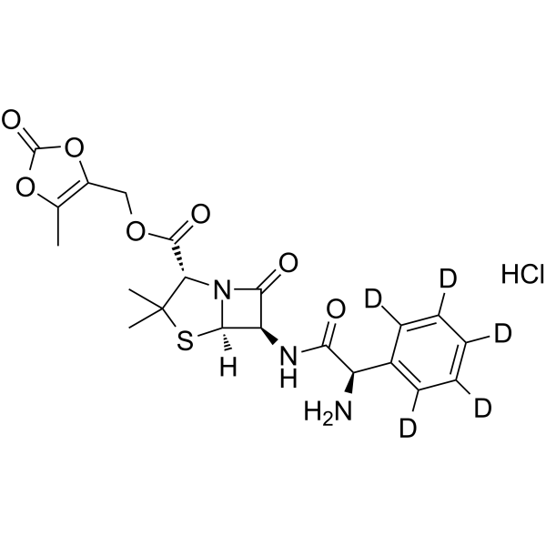 Lenampicillin-d5 hydrochloride Structure