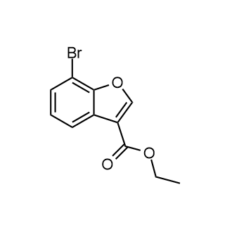 7-溴苯并呋喃-3-甲酸乙酯结构式