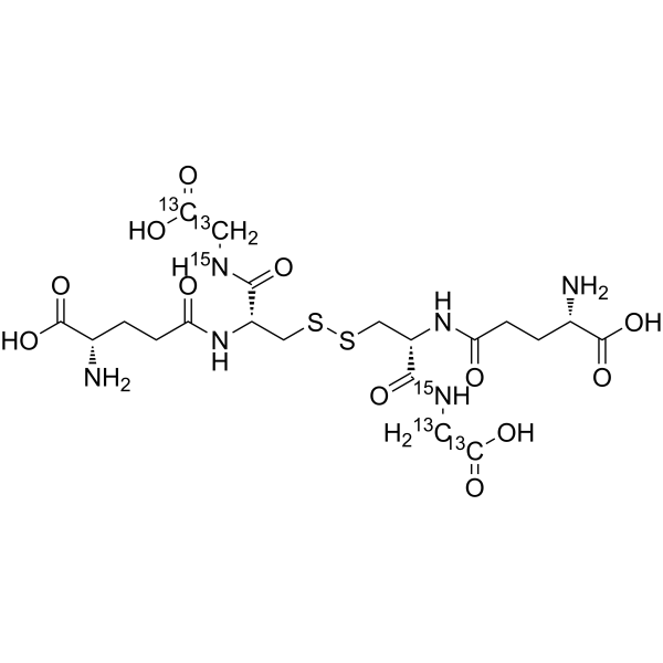 Glutathione oxidized-13C4,15N2 Structure