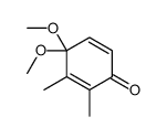 4,4-dimethoxy-2,3-dimethylcyclohexa-2,5-dien-1-one结构式