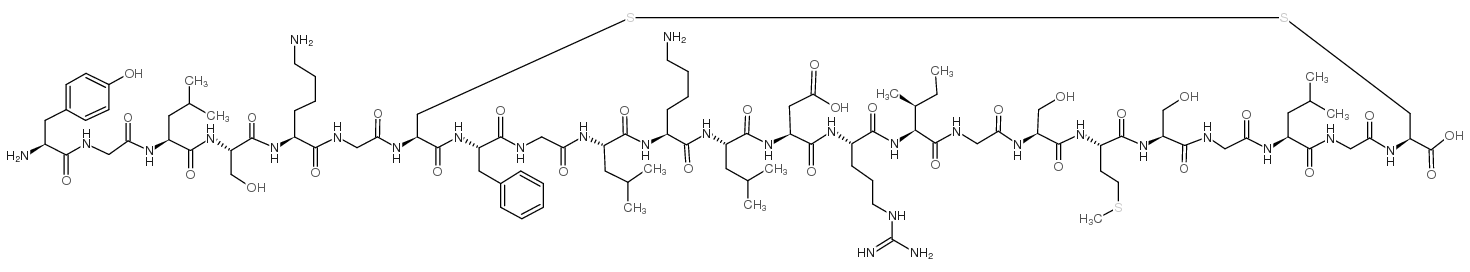(Tyr0)-C-Type Natriuretic Peptide (32-53) (human, porcine, rat) Structure