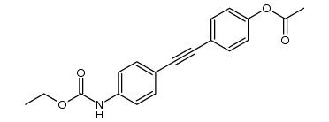 4-(4-(ethoxycarbonyl)aminophenylethynyl)phenyl acetate Structure