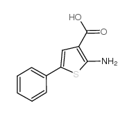 2-氨基-5-苯基噻吩-3-羧酸结构式