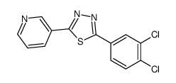 2-(3,4-dichlorophenyl)-5-pyridin-3-yl-1,3,4-thiadiazole Structure