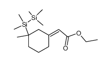 ethyl (E/Z)-(3-methyl-3-(pentamethyldisilanyl)cyclohexylidene)acetate Structure
