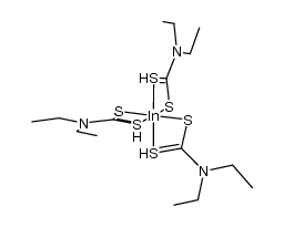 indium(III) tris(diethyldithiocarbamate) Structure