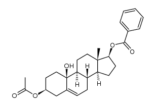 19-Norandrost-5-ene-3β,10β,17β-triol 3-acetate 17-benzoate Structure