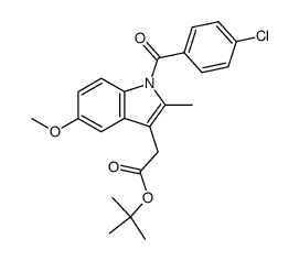 1H-Indole-3-acetic acid, 1-(4-chlorobenzoyl)-5-Methoxy-2-Methyl-, 1,1-dimethylethyl ester Structure